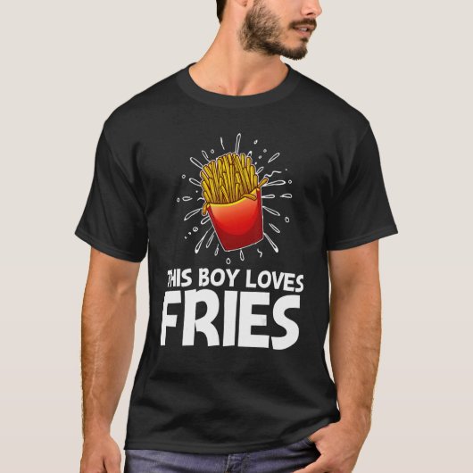 Koelboten voor Kinder jongens Frans Fry Fast Food T-shirt (Voorkant)