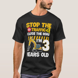 Koelbouwvoertuig 3e verjaardag 3 jaar oud t-shirt