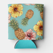 Koelbox - ananassen en Hibiscus Blikjeskoeler (Voorkant)