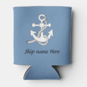 Koelbox - Anker met scheepsnaam Blikjeskoeler (Voorkant)