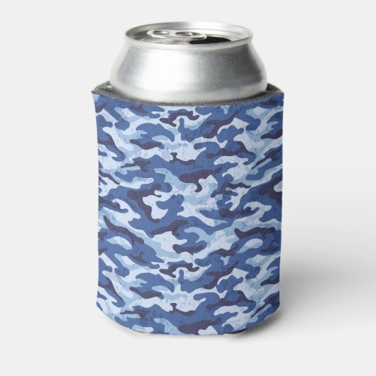 Koelbox-Blue Camo Blikjeskoeler (Blikje Achterkant)