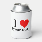 Koelbox - Custom I hart (jouw tekst) Blikjeskoeler (Blikje Voorkant)