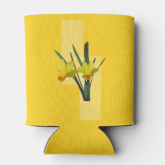 Koelbox - Daffodils op geel Blikjeskoeler (Achterkant)