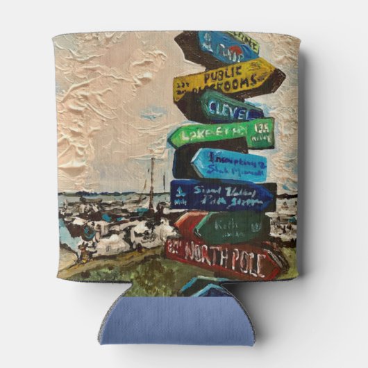 koelbox "Direction Marker on Kelley's Island" Blikjeskoeler (Achterkant)