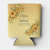 Koelbox Gouden Gele Bloemen Blikjeskoeler (Voorkant)