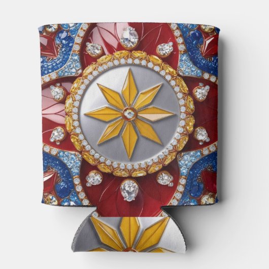 Koelbox met Colombiaanse kleuren ontwerp Blikjeskoeler (Achterkant)