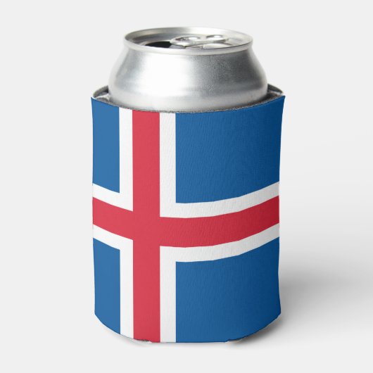 Koelbox met de vlag van IJsland Blikjeskoeler (Blikje Voorkant)