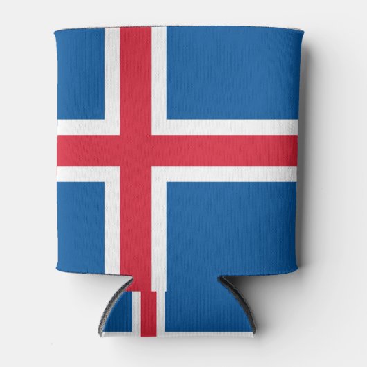 Koelbox met de vlag van IJsland Blikjeskoeler (Voorkant)