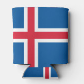 Koelbox met de vlag van IJsland Blikjeskoeler (Achterkant)