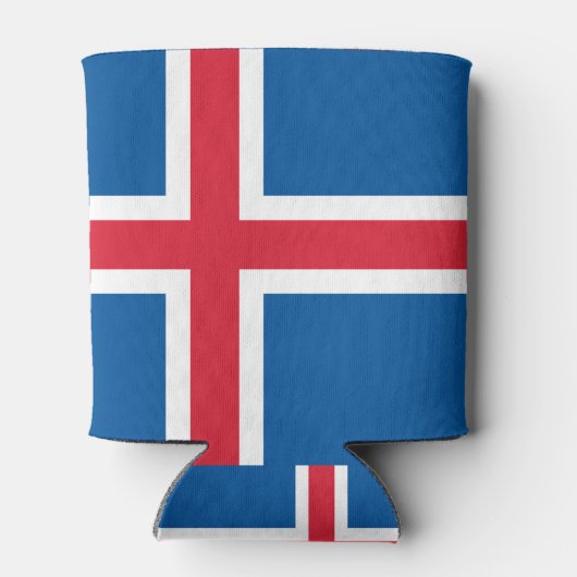 Koelbox met de vlag van IJsland Blikjeskoeler (Achterkant)