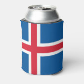 Koelbox met de vlag van IJsland Blikjeskoeler (Blikje Achterkant)