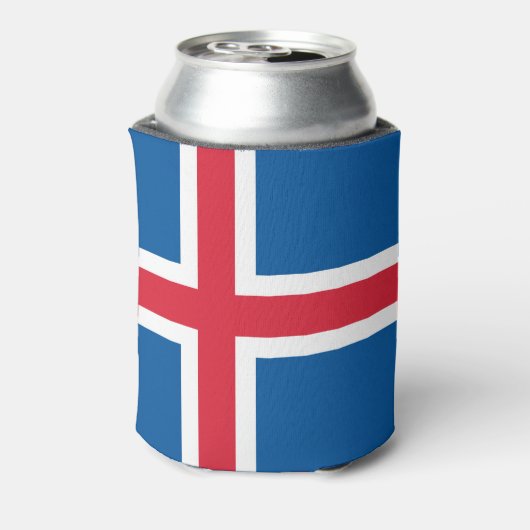 Koelbox met de vlag van IJsland Blikjeskoeler (Blikje Achterkant)
