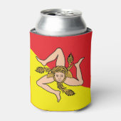 Koelbox met de vlag van Sicilië, Italië Blikjeskoeler (Blikje Voorkant)