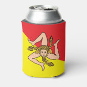 Koelbox met de vlag van Sicilië, Italië Blikjeskoeler (Blikje Achterkant)
