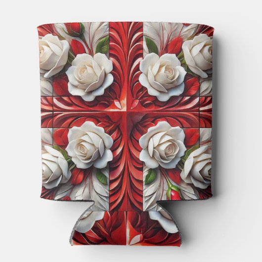 Koelbox met Engels Rozen Design Blikjeskoeler (Achterkant)