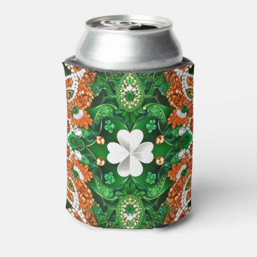 Koelbox met Ierland Kleuren ontwerp Blikjeskoeler (Blikje Achterkant)