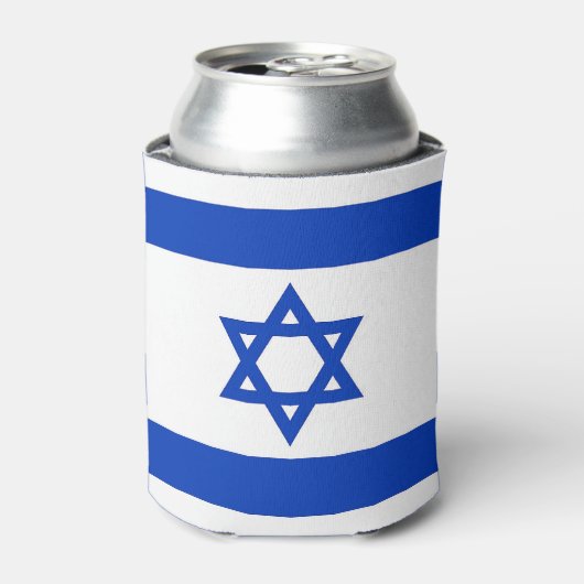Koelbox met Israëlische vlag Blikjeskoeler (Blikje Voorkant)