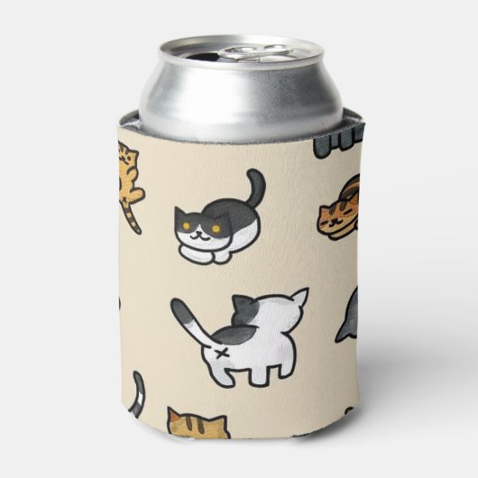 koelbox met poes blikjeskoeler (Blikje Voorkant)