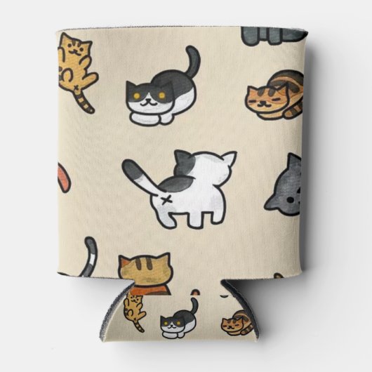 koelbox met poes blikjeskoeler (Voorkant)