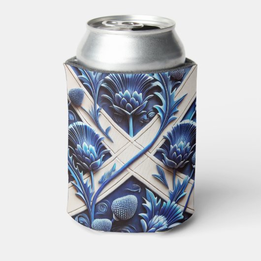 Koelbox met Scottish Thistles Design Blikjeskoeler (Blikje Achterkant)