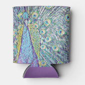 Koelbox met turquoise pauw ontwerp blikjeskoeler (Voorkant)