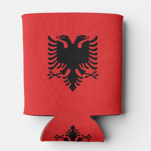 Koelbox met vlag van Albanië Blikjeskoeler (Achterkant)