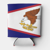Koelbox met vlag van Amerikaans-Samoa, USA. Blikjeskoeler (Voorkant)