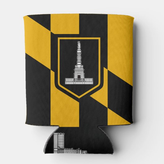 Koelbox met vlag van Baltimore City, Verenigde Sta Blikjeskoeler (Achterkant)