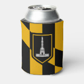 Koelbox met vlag van Baltimore City, Verenigde Sta Blikjeskoeler (Blikje Achterkant)