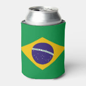 Koelbox met vlag van Brazilië Blikjeskoeler (Blikje Voorkant)