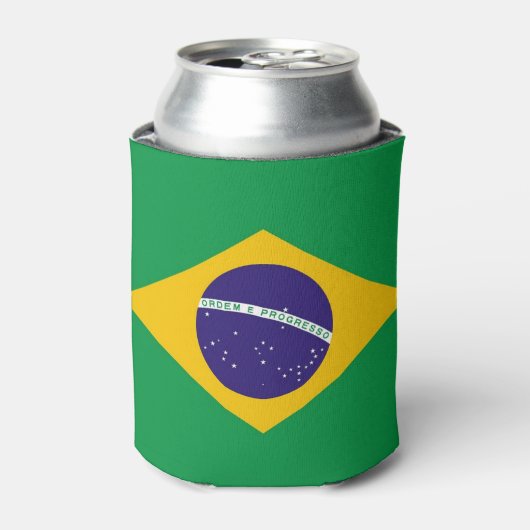 Koelbox met vlag van Brazilië Blikjeskoeler (Blikje Voorkant)