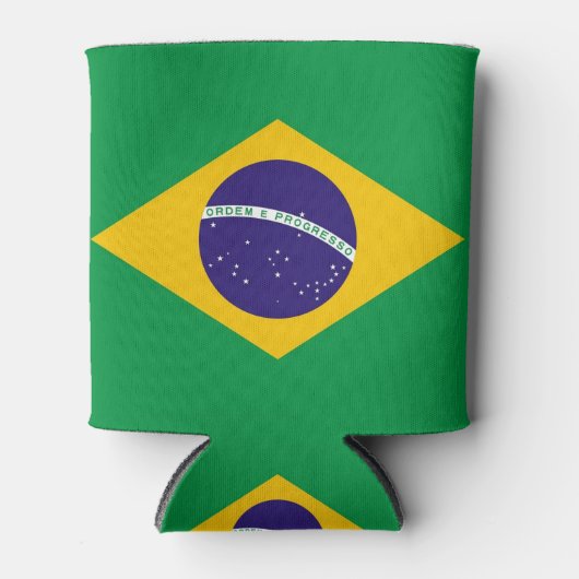Koelbox met vlag van Brazilië Blikjeskoeler (Voorkant)