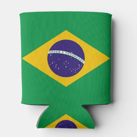 Koelbox met vlag van Brazilië Blikjeskoeler (Achterkant)