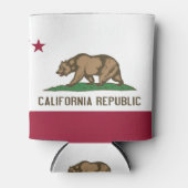 Koelbox met vlag van Californië, VS. Blikjeskoeler (Voorkant)