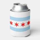 Koelbox met vlag van Chicago, Illinois, Verenigde  Blikjeskoeler (Blikje Voorkant)