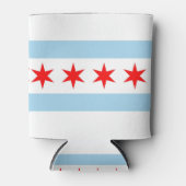 Koelbox met vlag van Chicago, Illinois, Verenigde  Blikjeskoeler (Voorkant)