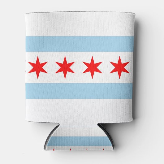 Koelbox met vlag van Chicago, Illinois, Verenigde  Blikjeskoeler (Voorkant)