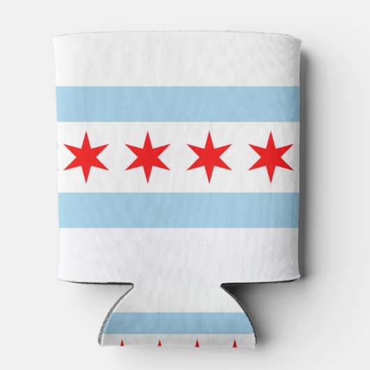 Koelbox met vlag van Chicago, Illinois, Verenigde  Blikjeskoeler (Achterkant)