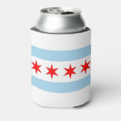 Koelbox met vlag van Chicago, Illinois, Verenigde  Blikjeskoeler (Blikje Achterkant)