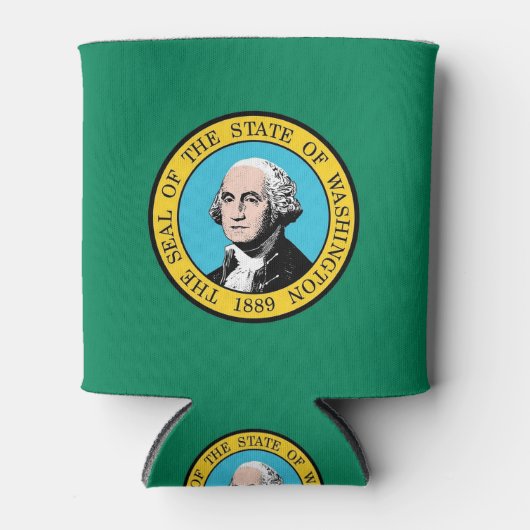 Koelbox met vlag van de Amerikaanse staat Washingt Blikjeskoeler (Voorkant)