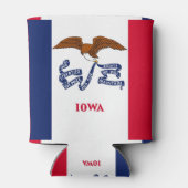 Koelbox met vlag van de staat Iowa, Verenigde Stat Blikjeskoeler (Achterkant)