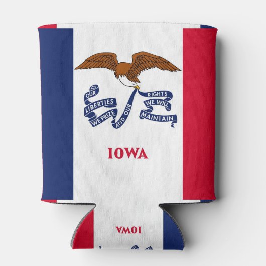 Koelbox met vlag van de staat Iowa, Verenigde Stat Blikjeskoeler (Achterkant)