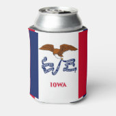Koelbox met vlag van de staat Iowa, Verenigde Stat Blikjeskoeler (Blikje Achterkant)