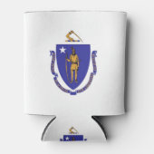 Koelbox met vlag van de staat Massachusetts, Veren Blikjeskoeler (Voorkant)