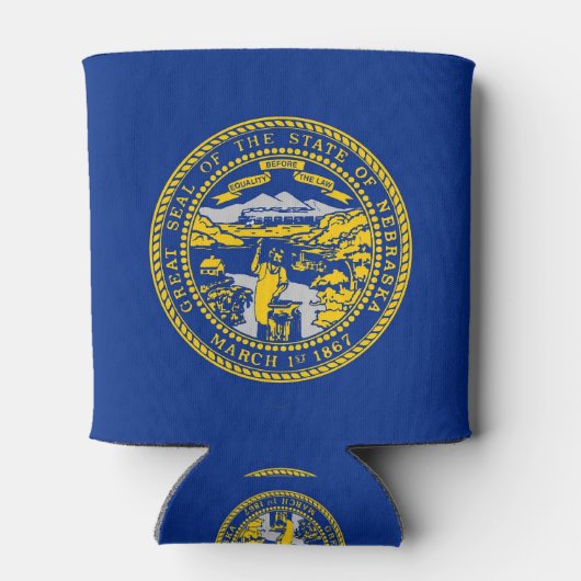 Koelbox met vlag van de staat Nebraska, Verenigde Blikjeskoeler (Achterkant)