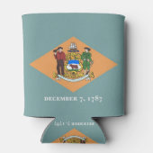 Koelbox met vlag van Delaware State, Verenigde Sta Blikjeskoeler (Achterkant)
