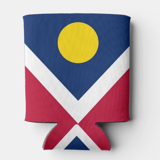 Koelbox met vlag van Denver City, Verenigde Staten Blikjeskoeler (Achterkant)