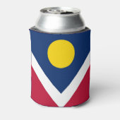Koelbox met vlag van Denver City, Verenigde Staten Blikjeskoeler (Blikje Achterkant)