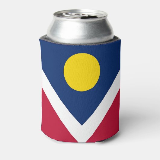 Koelbox met vlag van Denver City, Verenigde Staten Blikjeskoeler (Blikje Achterkant)