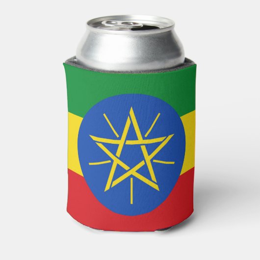 Koelbox met vlag van Ethiopië Blikjeskoeler (Blikje Achterkant)